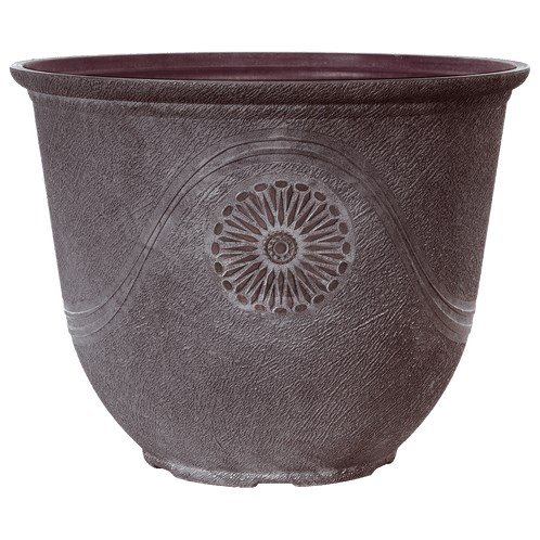 Grower Select 18.00 Anaheim Round Planter, Antique Slate, 17.99in OD x 14.02in H, 8.9 Gallon — Single Unit