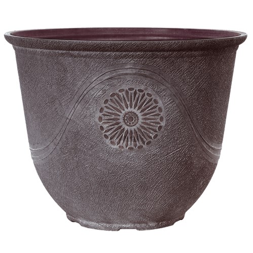 Grower Select 13.00 Anaheim Round Planter, Antique Slate, 12.99in OD x 10.00in H, 3.6 Gallon — Single Unit