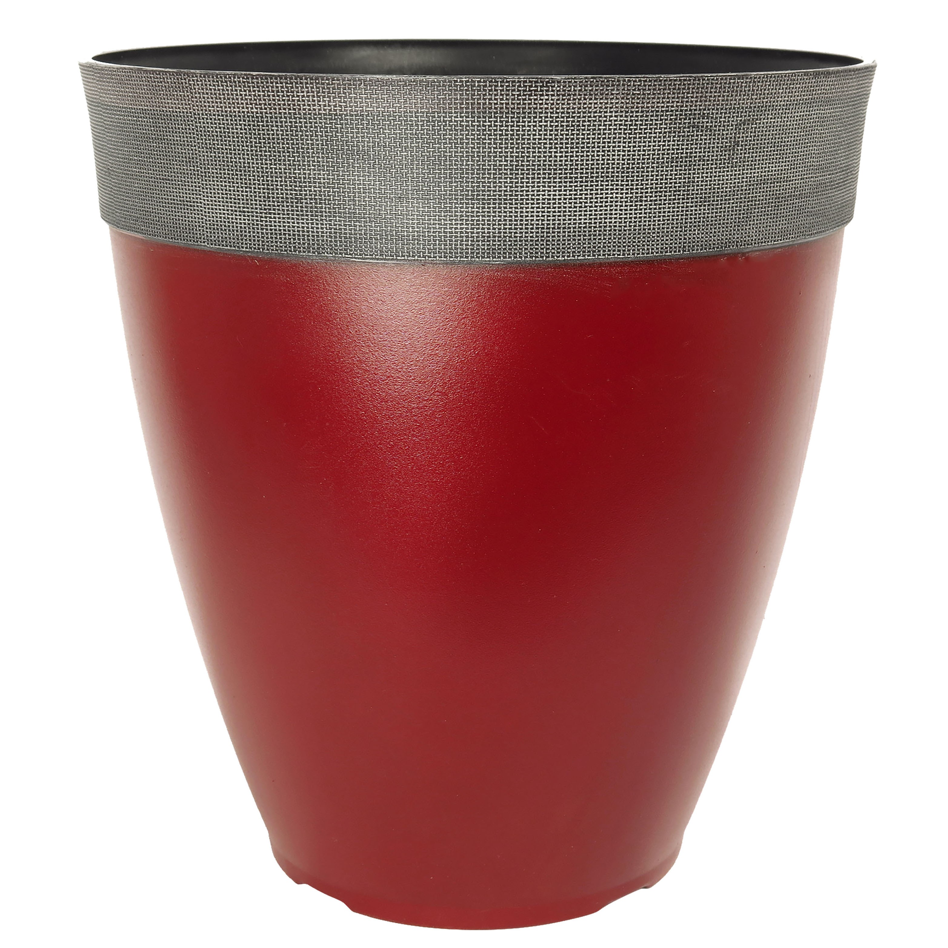 Grower Select 14.00 Gala Tall Planter High Gloss Burgundy With Chalk Rim 7gal - 14in OD X 15in H — Case of 9