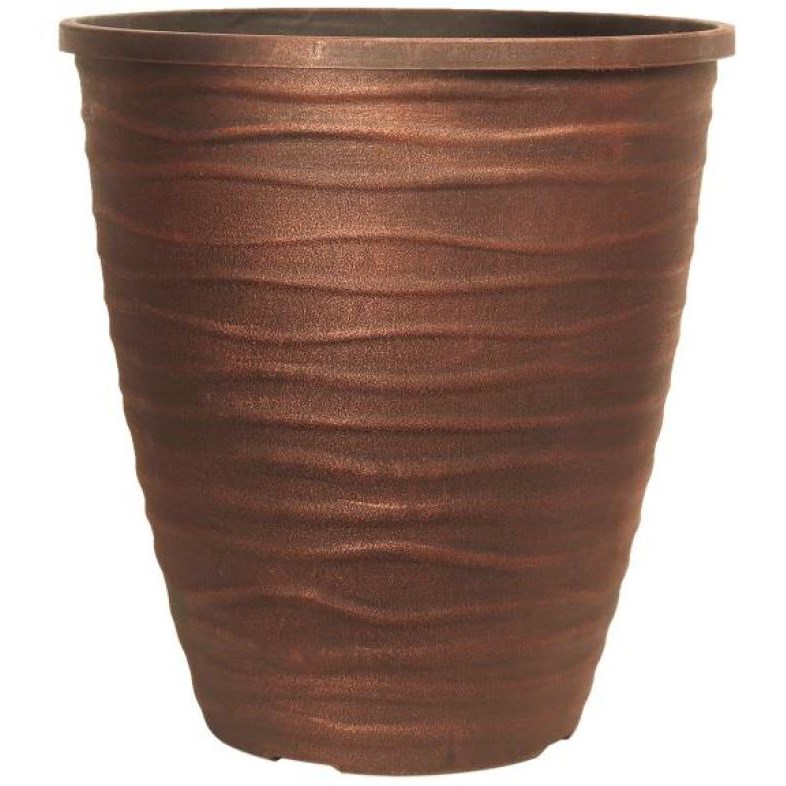Grower Select 14.00 Tall Dune Planter Warm Copper 6.6gal - 14in OD X 15in H — Case of 14