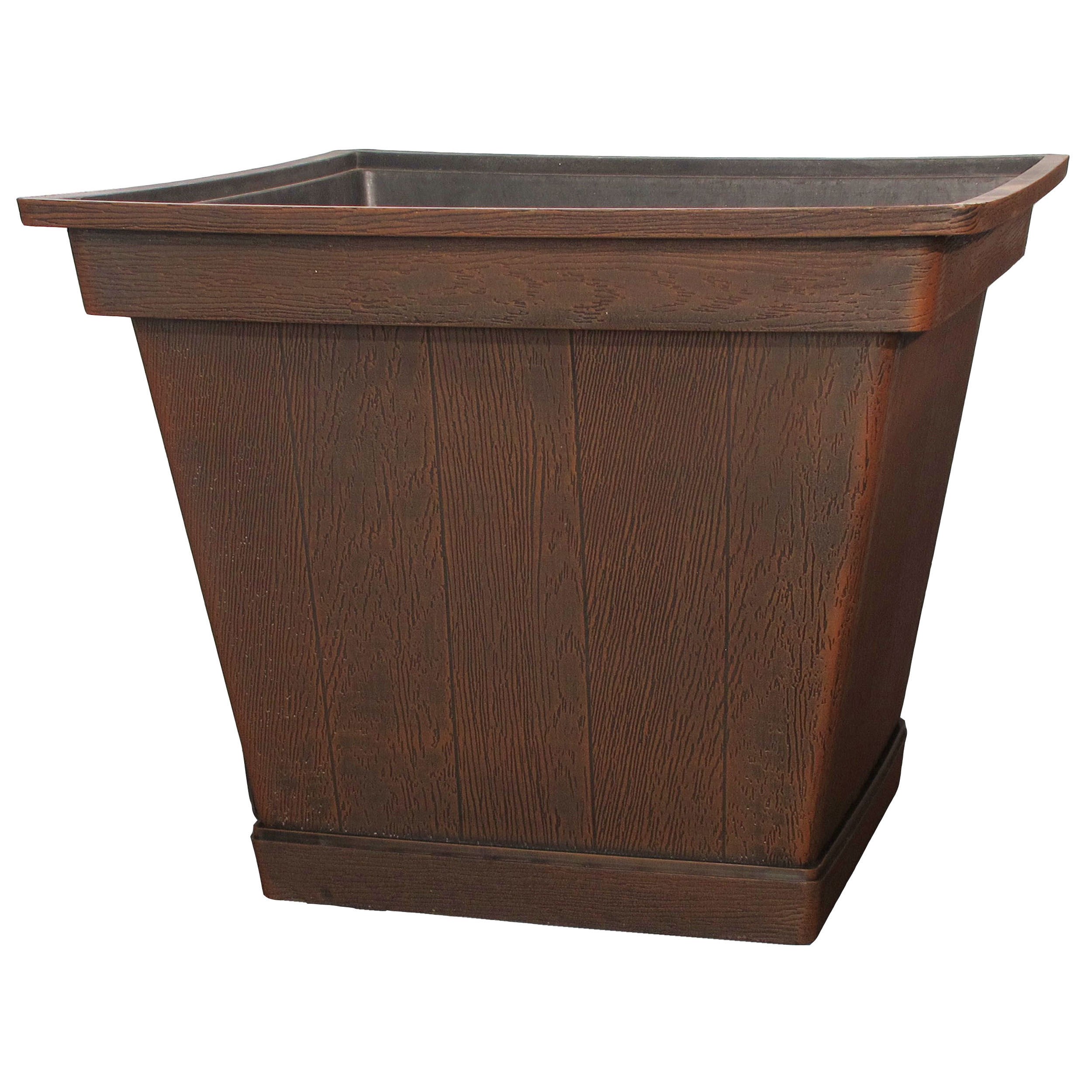 Grower Select 17.00 Harvest Garden Square Planter Mahogany — Case of 12