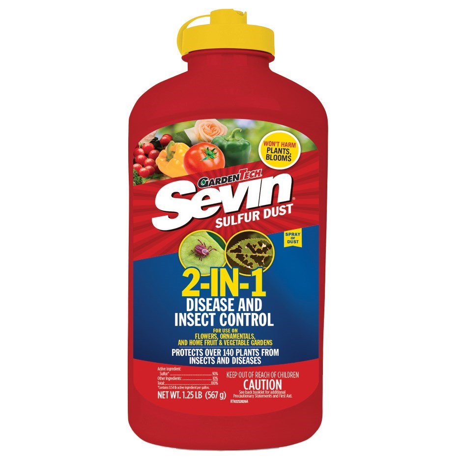 GardenTech 1.25lb Sevin 2-in-1 Sulfur Dust Disease and Insect Control — priced per each; minimum 6; multiples of 6