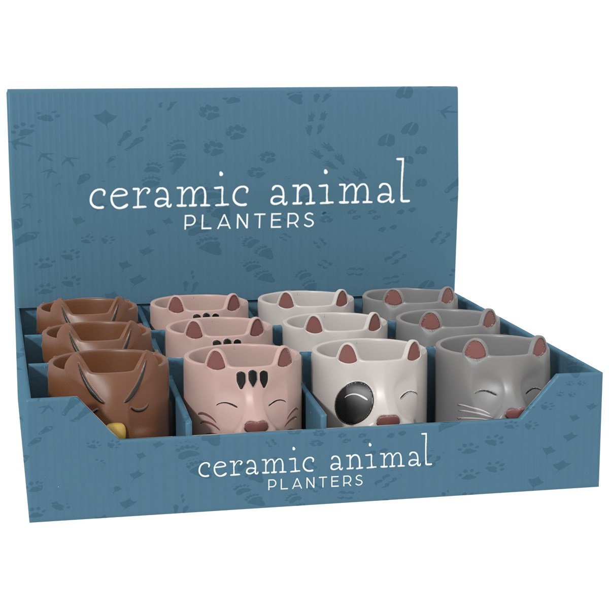CHG 12pc Animal Planter Tray Assorted Colors