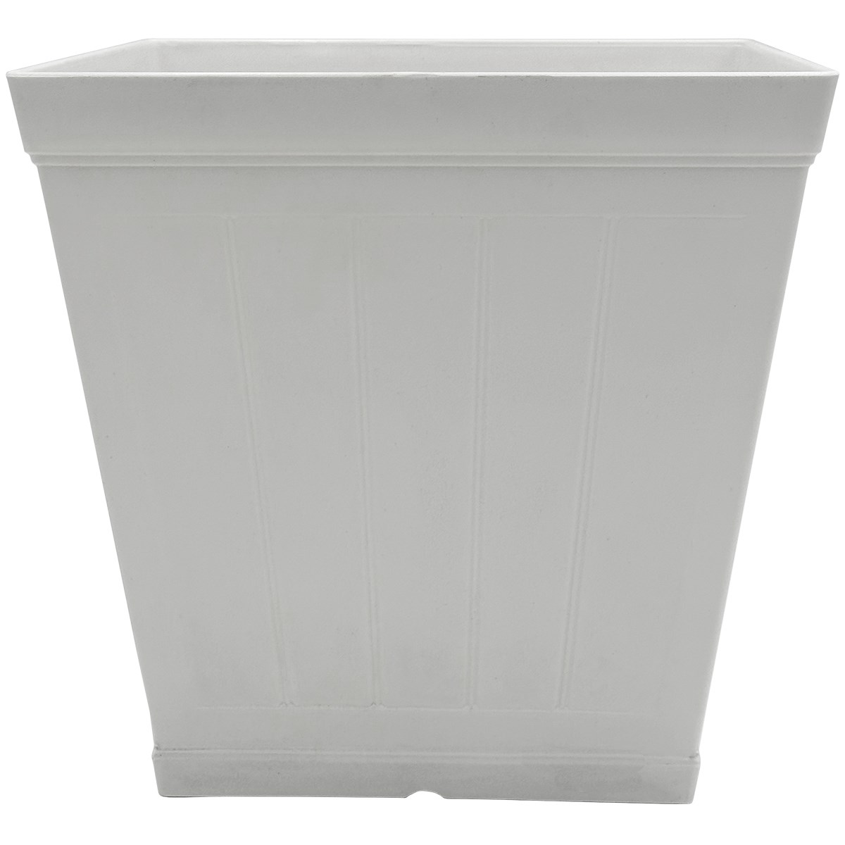 CHG 16" Falmouth Squar Planter White — priced per each; minimum 20; multiples of 20
