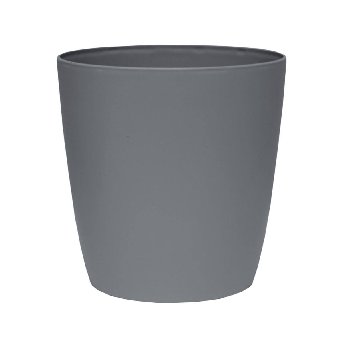 HC 12" Aria Round Planter Warm Gray — priced per each; minimum 10; multiples of 10