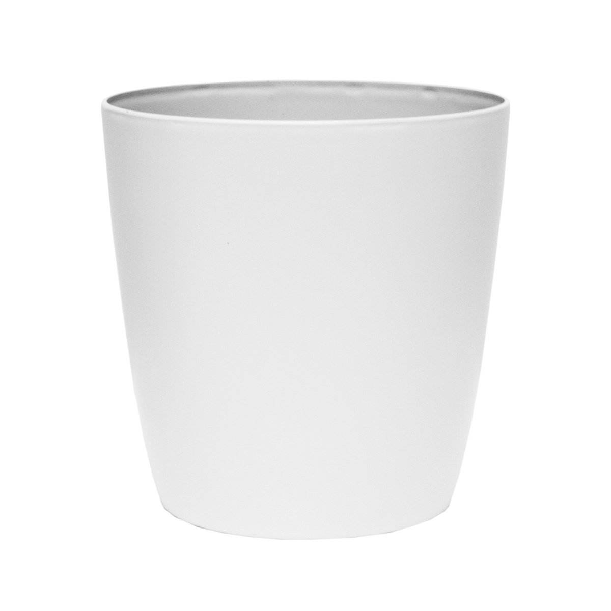 HC 16" Aria Round Planter White — priced per each; minimum 8; multiples of 8