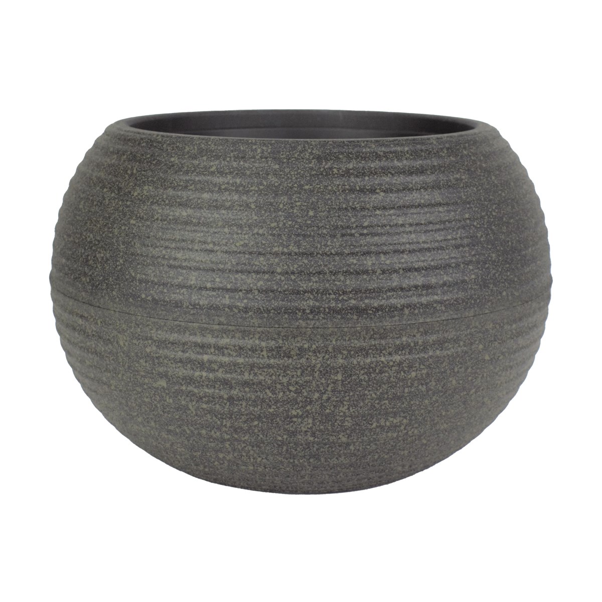 HC 8" Atlas Planter Brown River Rock