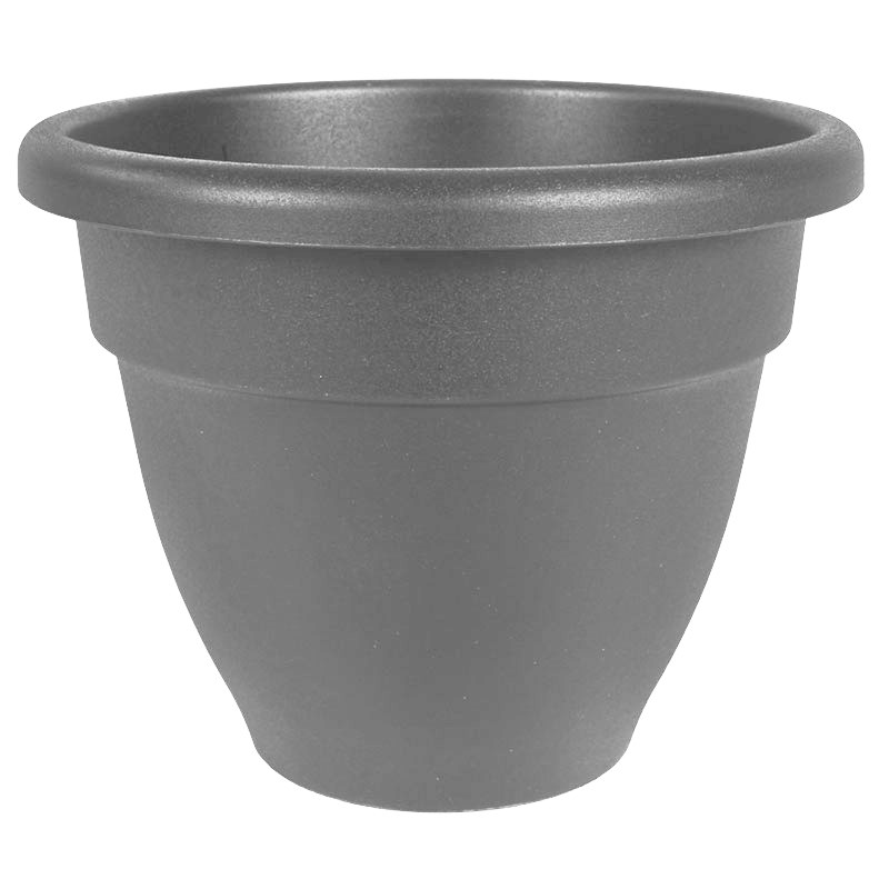 HC 12" Caribbean Planter Warm Gray — priced per each; minimum 12; multiples of 12