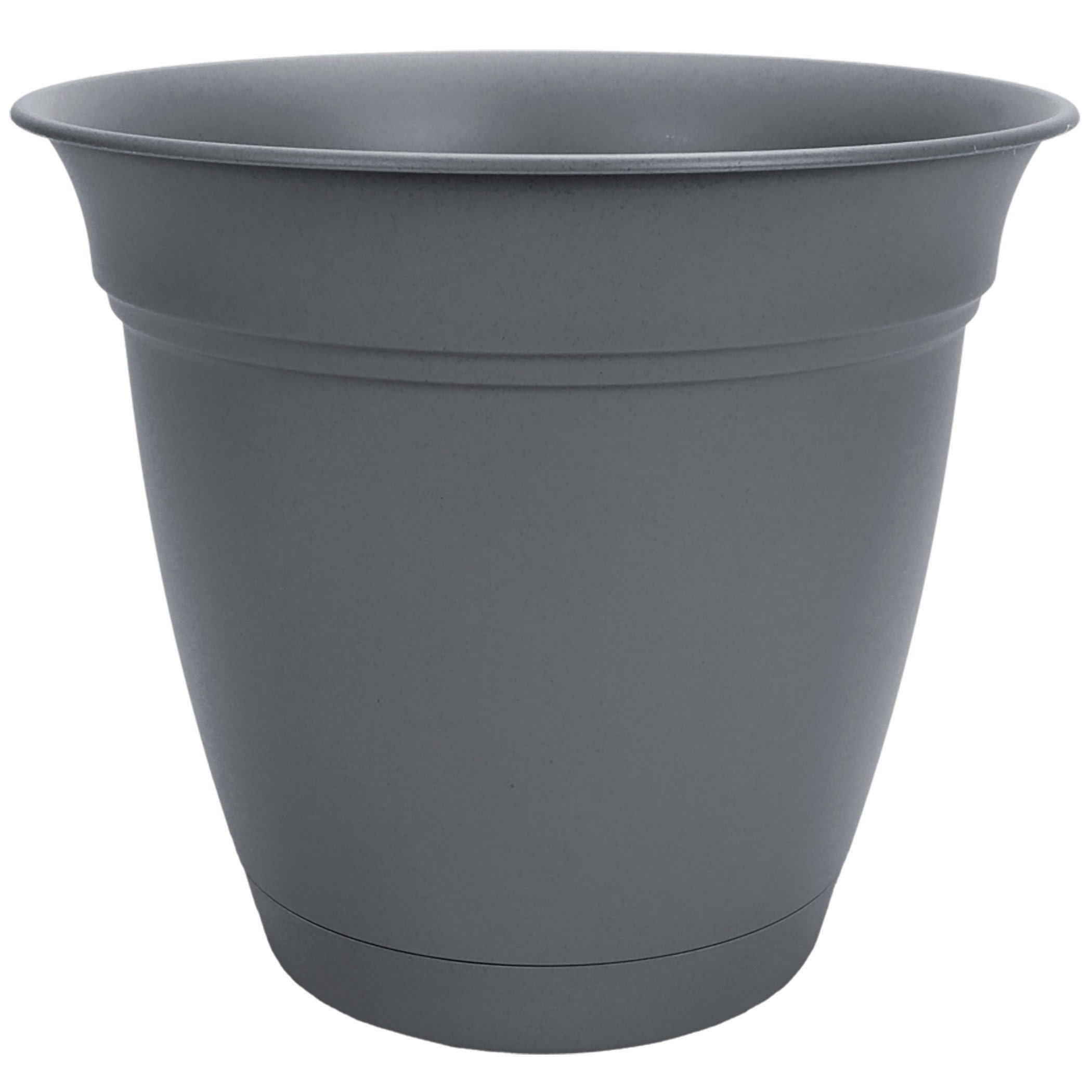 HC 6" Eclipse Round Planter Warm Gray — priced per each; minimum 28; multiples of 28