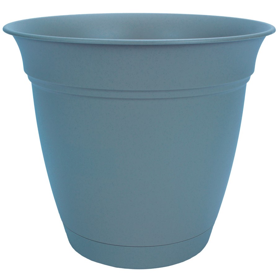 HC 16" Eclipse With Saucer Planter Slate Blue — priced per each; minimum 10; multiples of 10