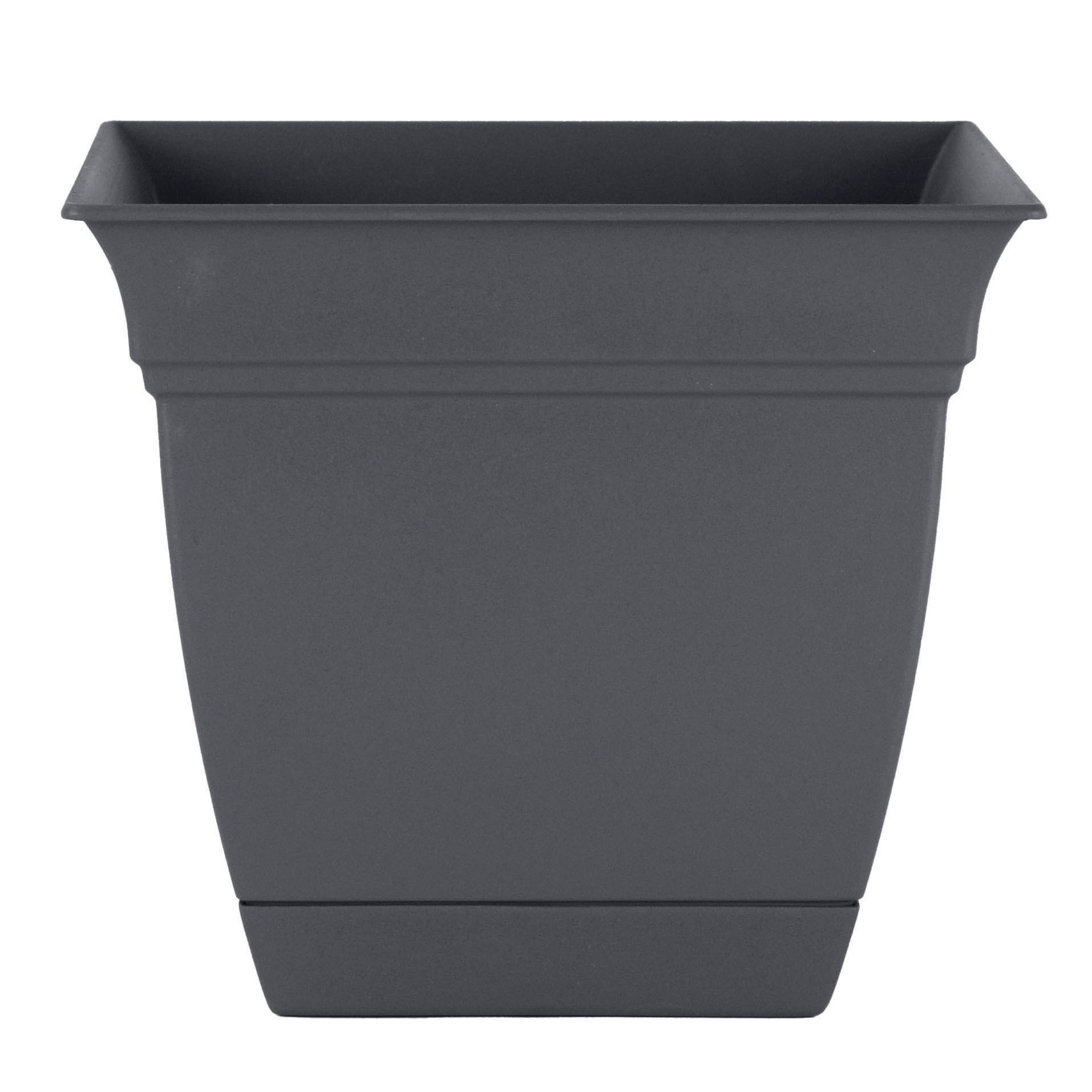 HC 10" Eclipse Square Planter Warm Gray — priced per each; minimum 20; multiples of 20