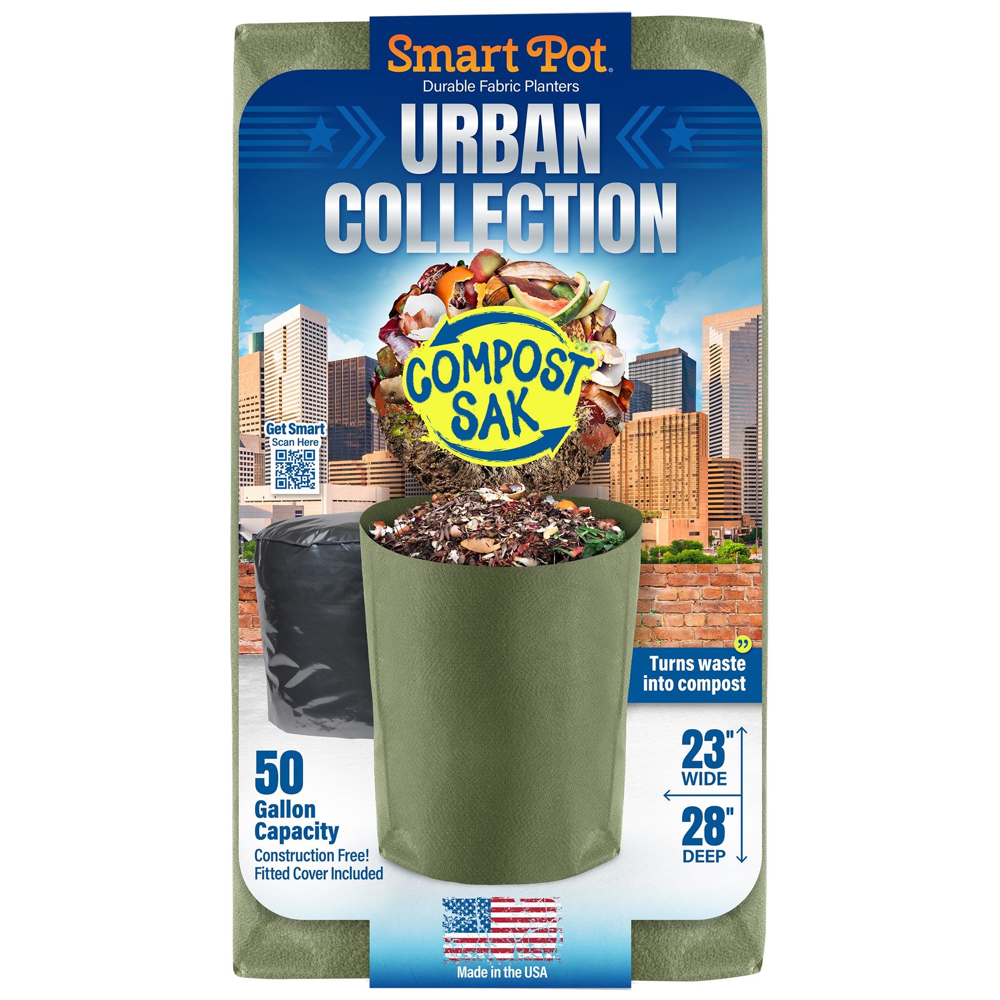 Smart Pot Urban Compost Sak w/ Cover — priced per each; minimum 10; multiples of 10