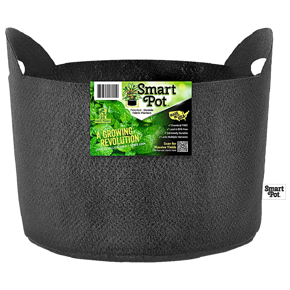 Smart Pot 5gal Black With Handles Bulk Box