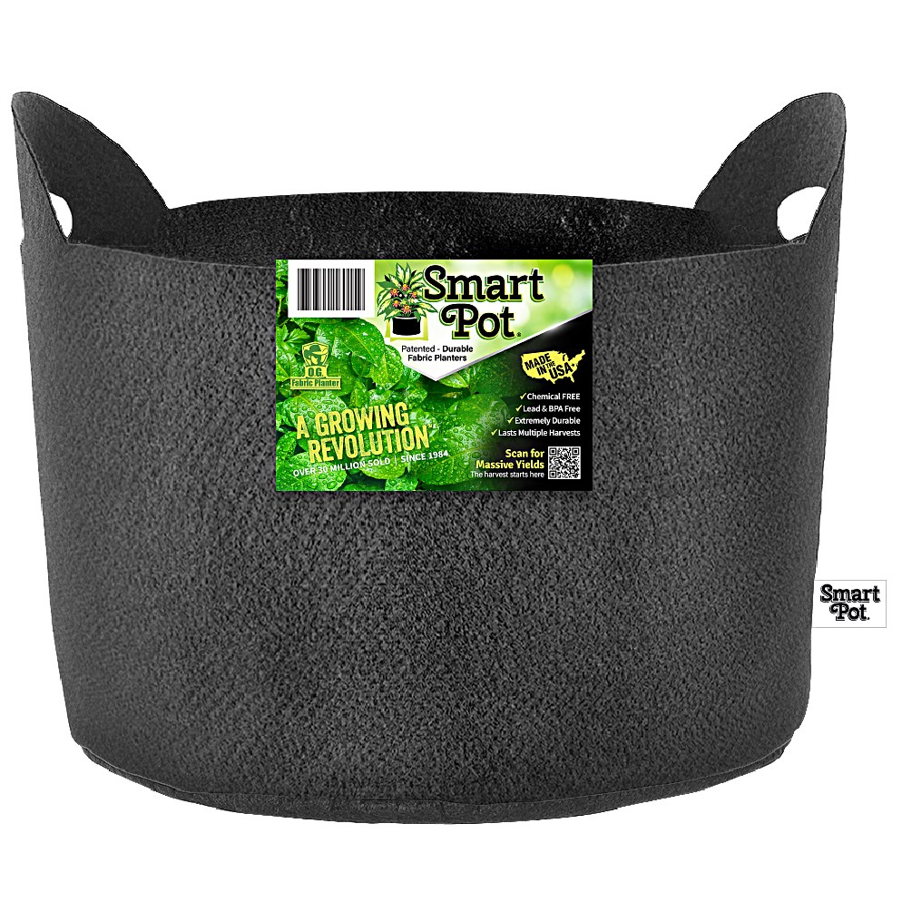 Smart Pot 7gal Black With Handles Bulk Box