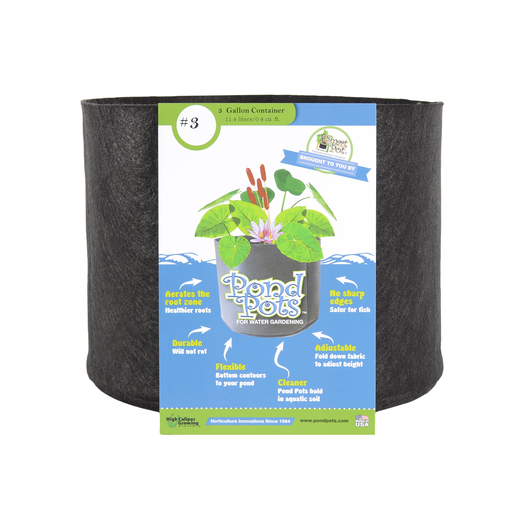 Smart Pot Pond Pot 3gal Black