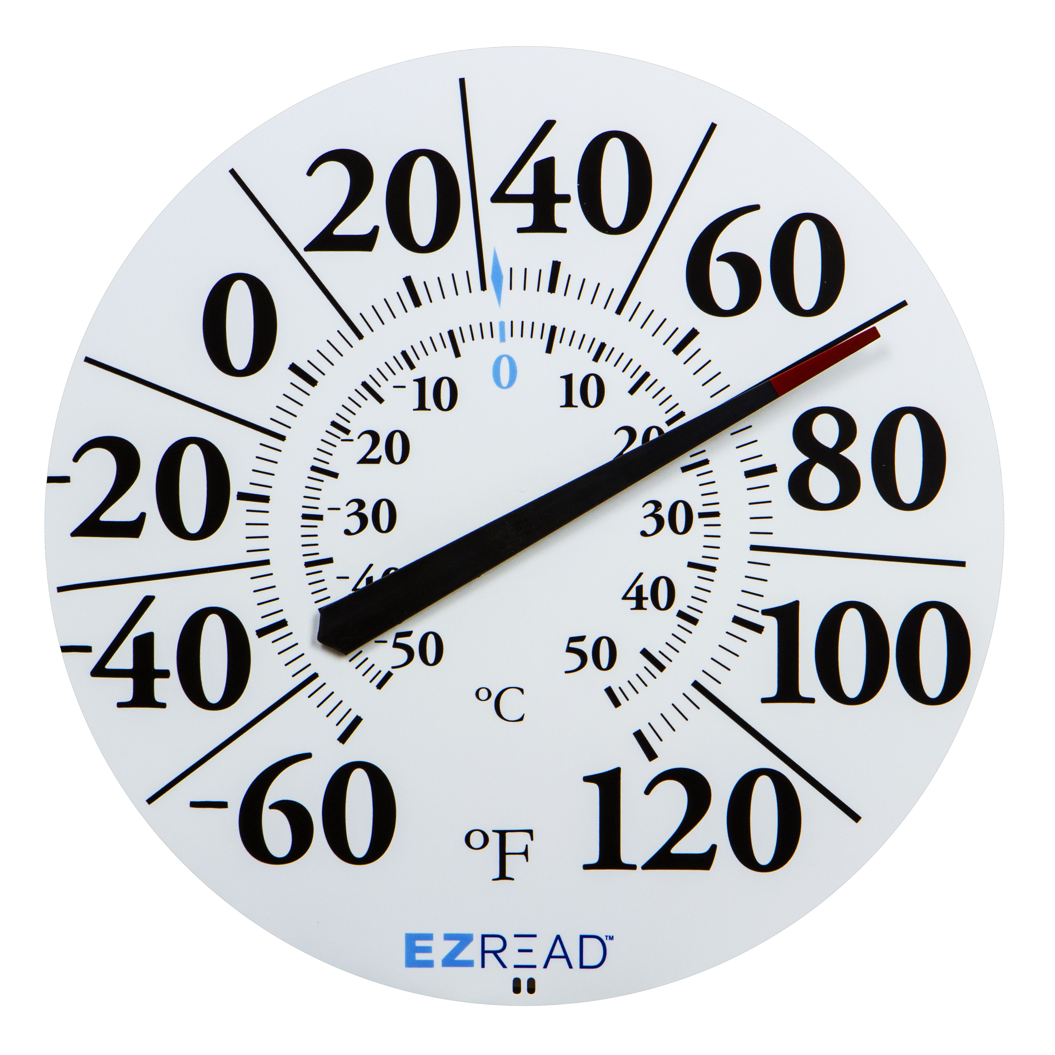 Headwind 12.5" EZ Read Dial Thermometer White — priced per each; minimum 6; multiples of 6