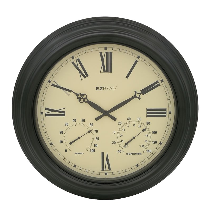 Headwind 18" EZ Read In/Out Clock Metal — priced per each; minimum 4; multiples of 4