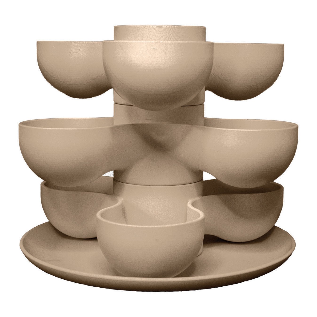 HC 8" Pixie Succulent Stacking Planter Artisan Taupe — priced per each; minimum 4; multiples of 4