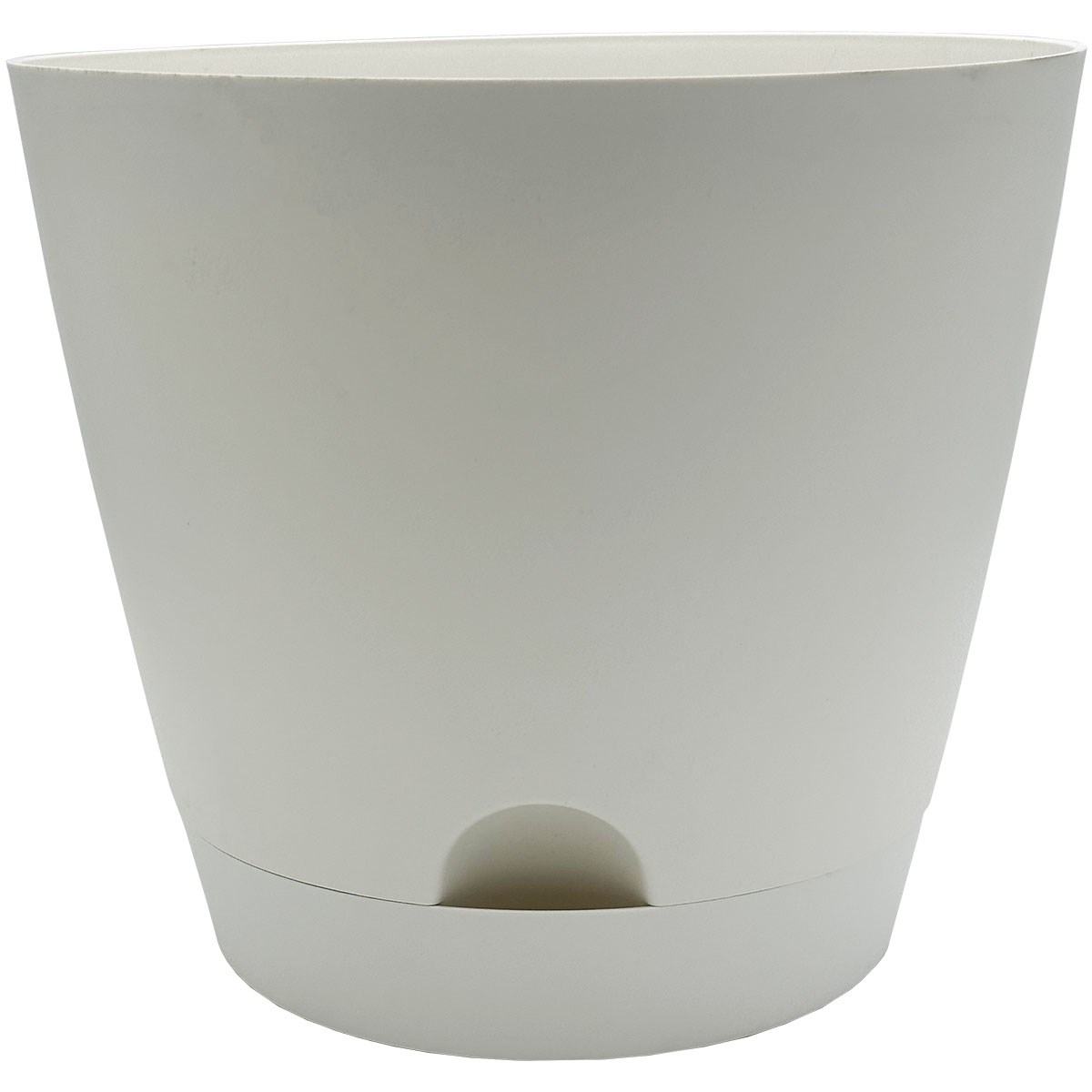CHG 12" Tilden Planter with Saucer White