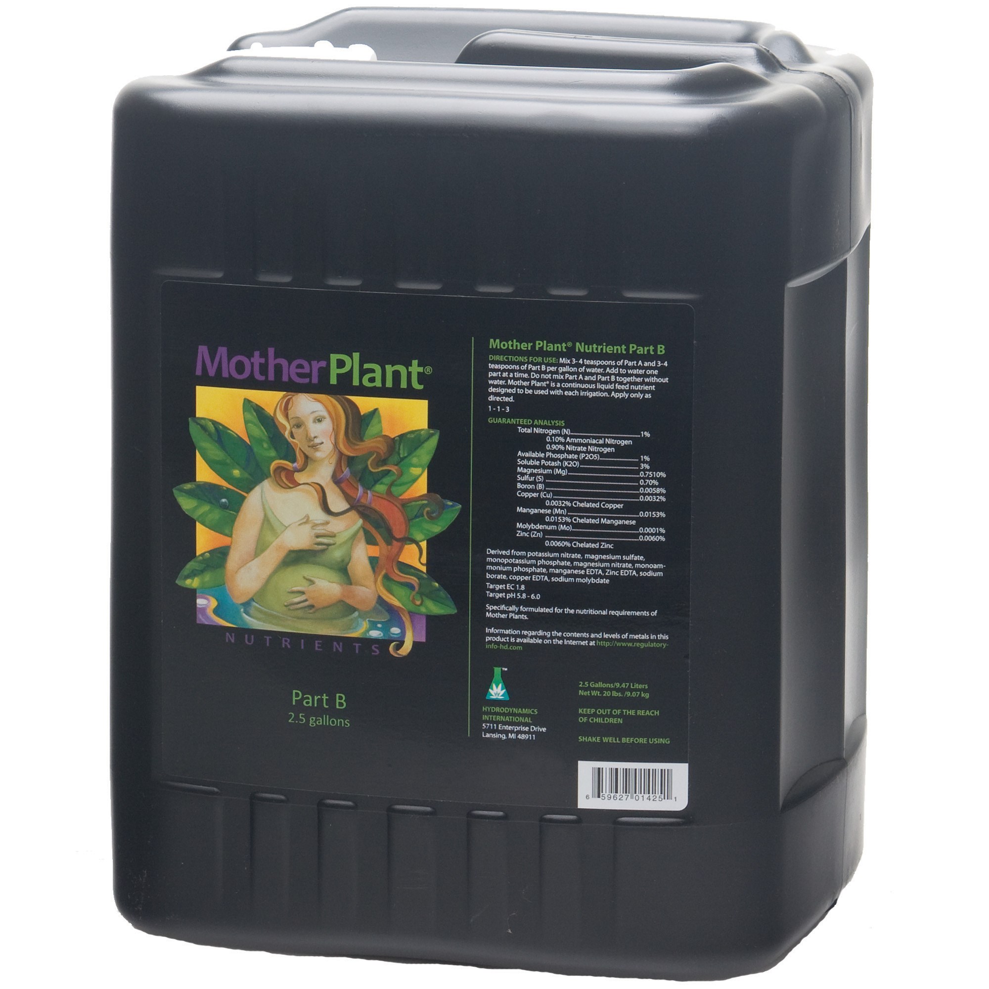 HDI 320oz Motherplant Part B 2.5 Gallons — priced per each; minimum 2; multiples of 2
