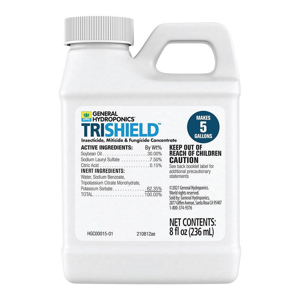 General Hydroponics 8oz TriShield Insecticide / Miticide / Fungicide Concentrate — Single Unit