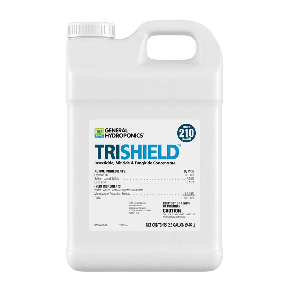 General Hydroponics 2.5gal TriShield Insecticide/ Miticide/ Fungicide Concentrate — Single Unit