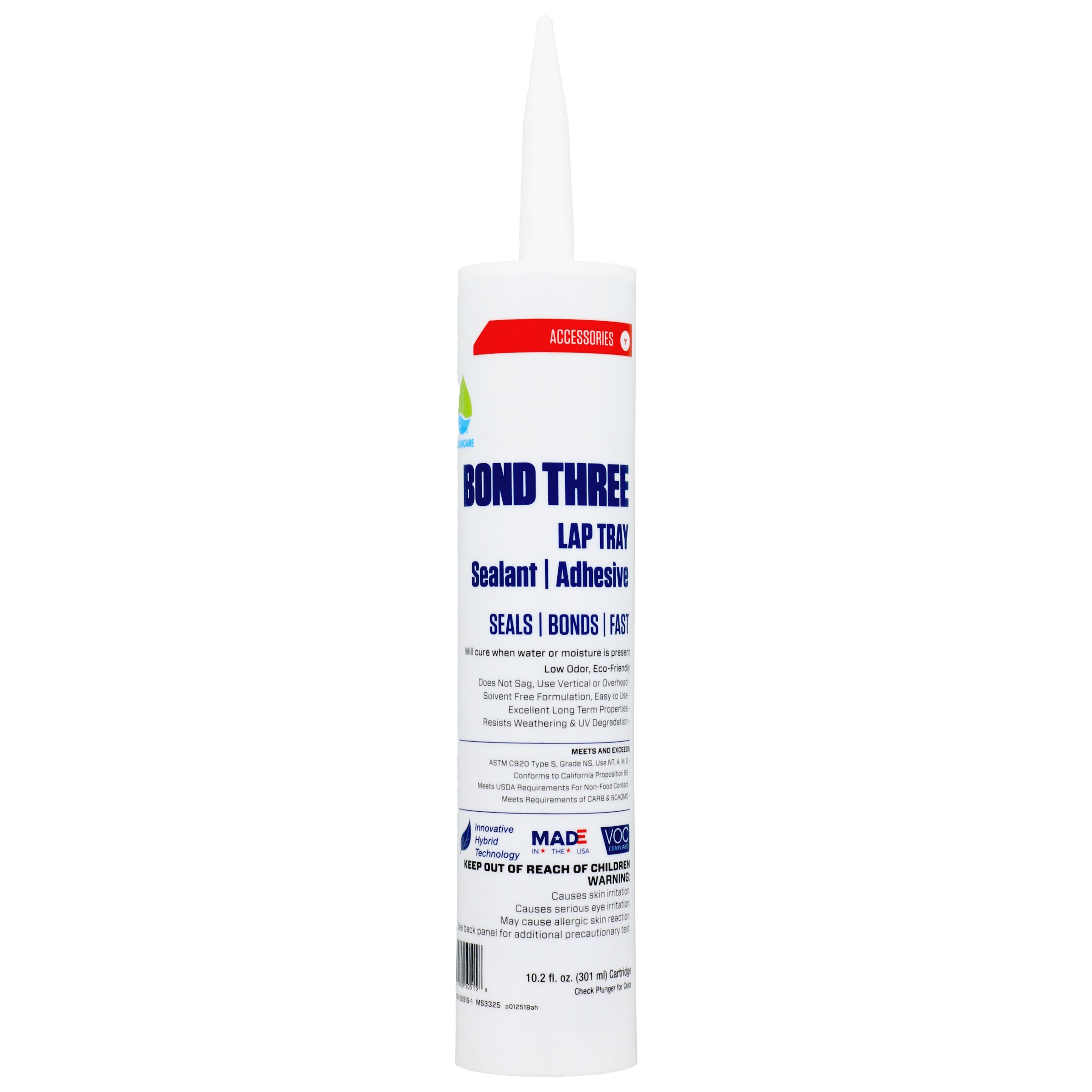 Botanicare 10.2oz BOND THREE Tray Sealant / Adhesive Black — Single Unit