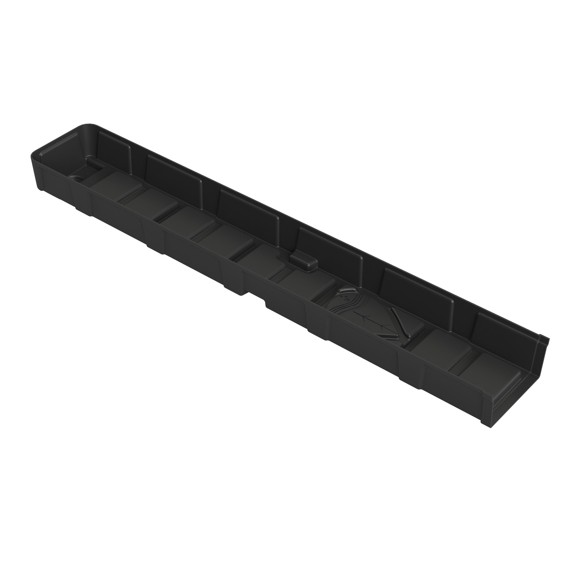 Botanicare Drain Gutter Tray Black — Single Unit