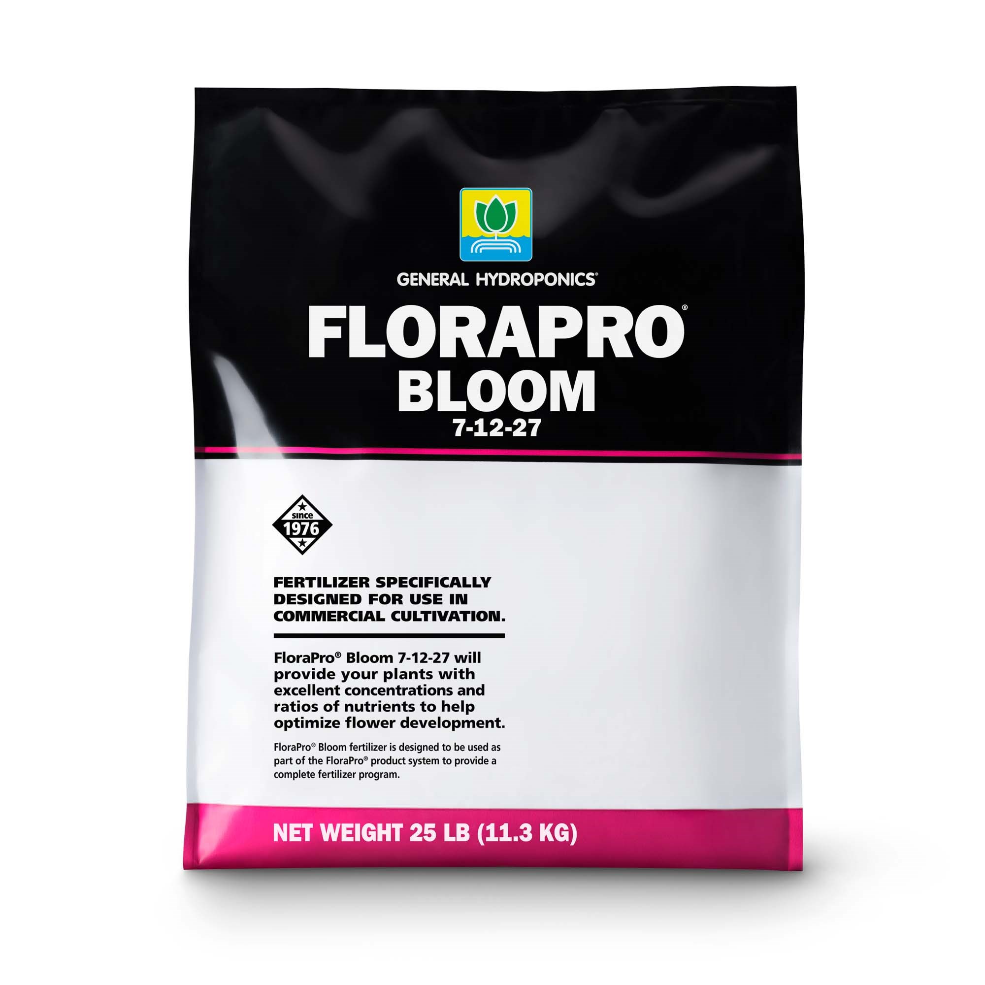 General Hydroponics 25# FloraPro Bloom 7-12-27 — Single Unit