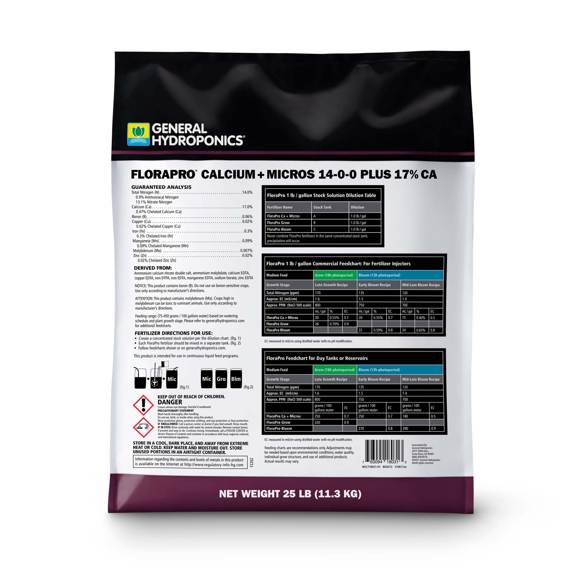 General Hydroponics 25# FloraPro Calcium + Micros 14-0-0 + 17% Ca — Single Unit - Image 2