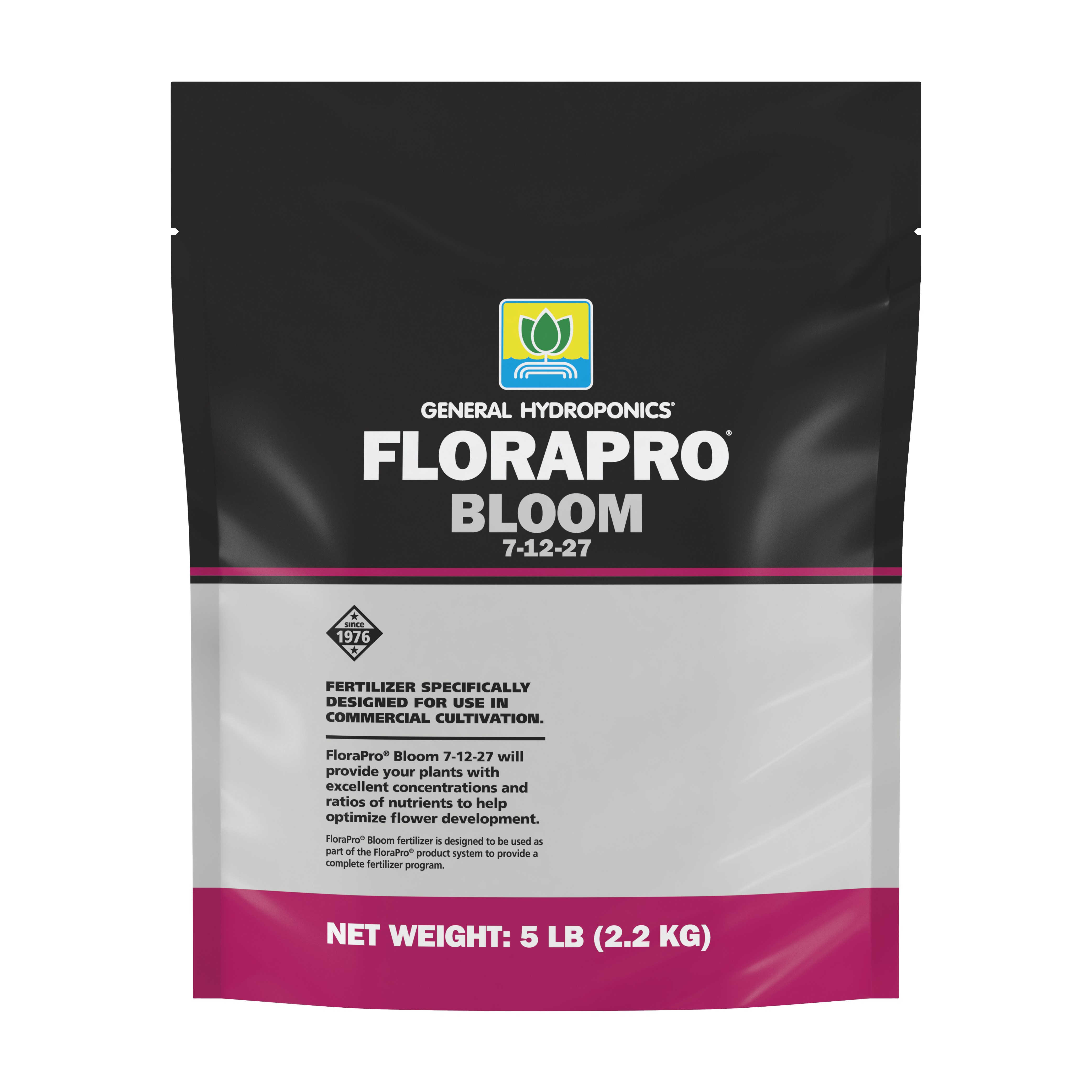 General Hydroponics 5# FloraPro Bloom 7-12-27 — Single Unit