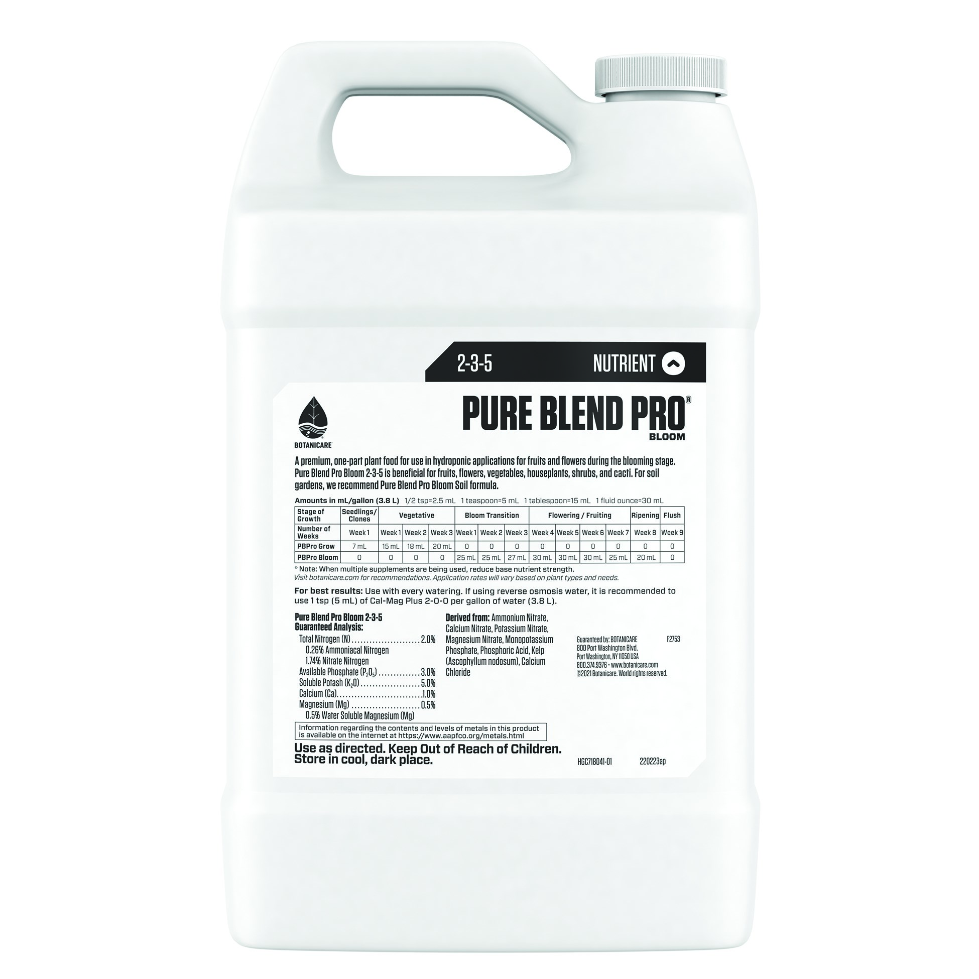 Botanicare 1gal Pure Blend Pro Bloom — Single Unit - Image 2