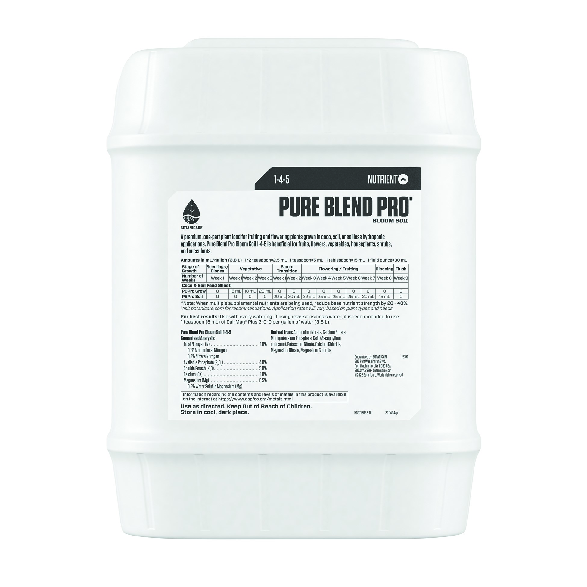 Botanicare 5gal Pure Blend Pro Soil 1-4-5 — Single Unit - Image 2