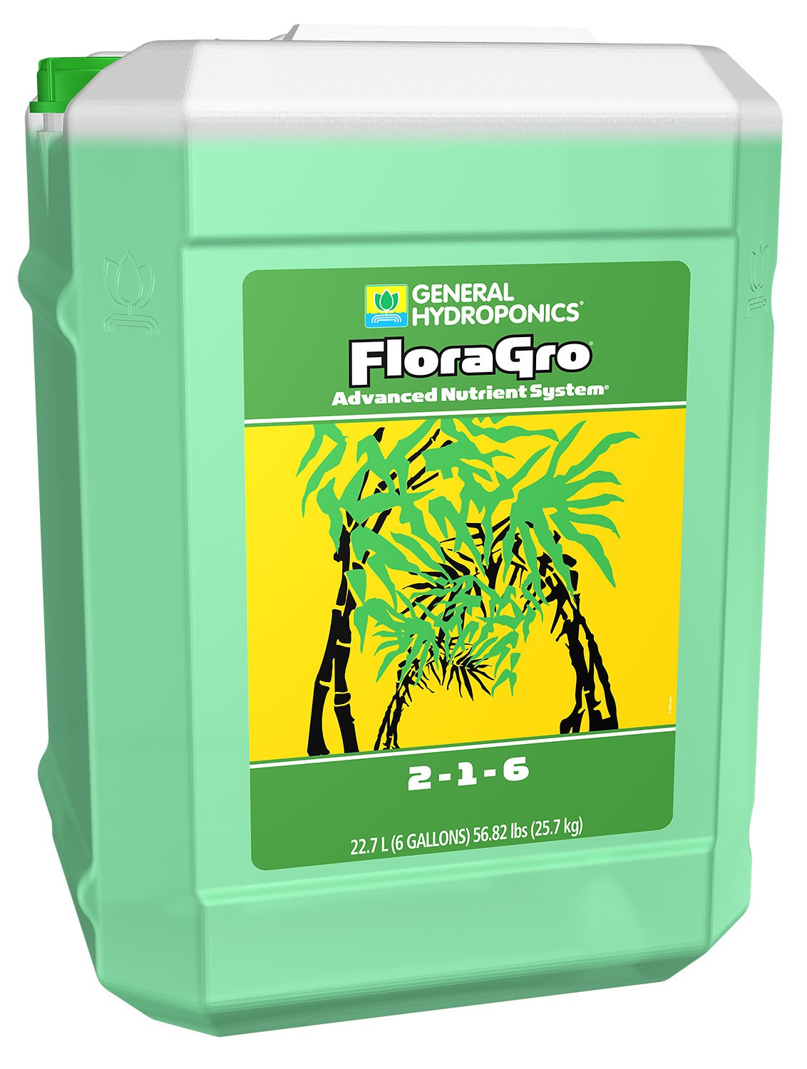 General Hydroponics 6gal FloraGro 2-1-6 — Single Unit