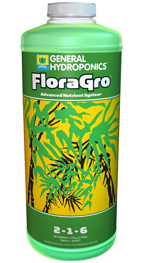 General Hydroponics 32oz Flora Gro — Single Unit