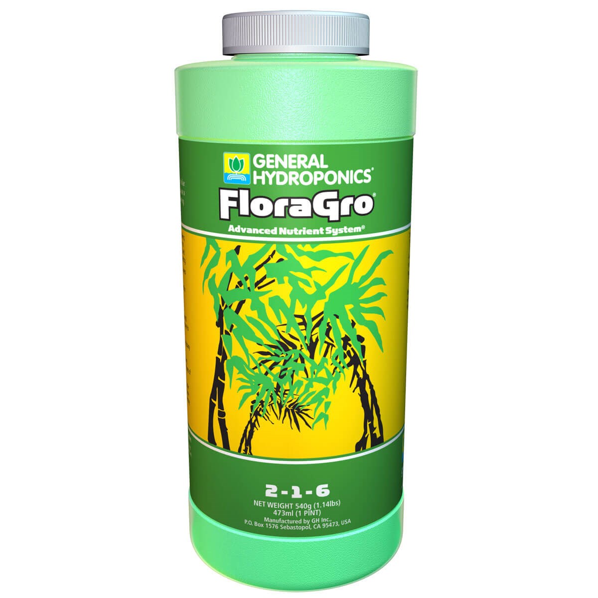 General Hydroponics 16oz Flora Gro — Single Unit