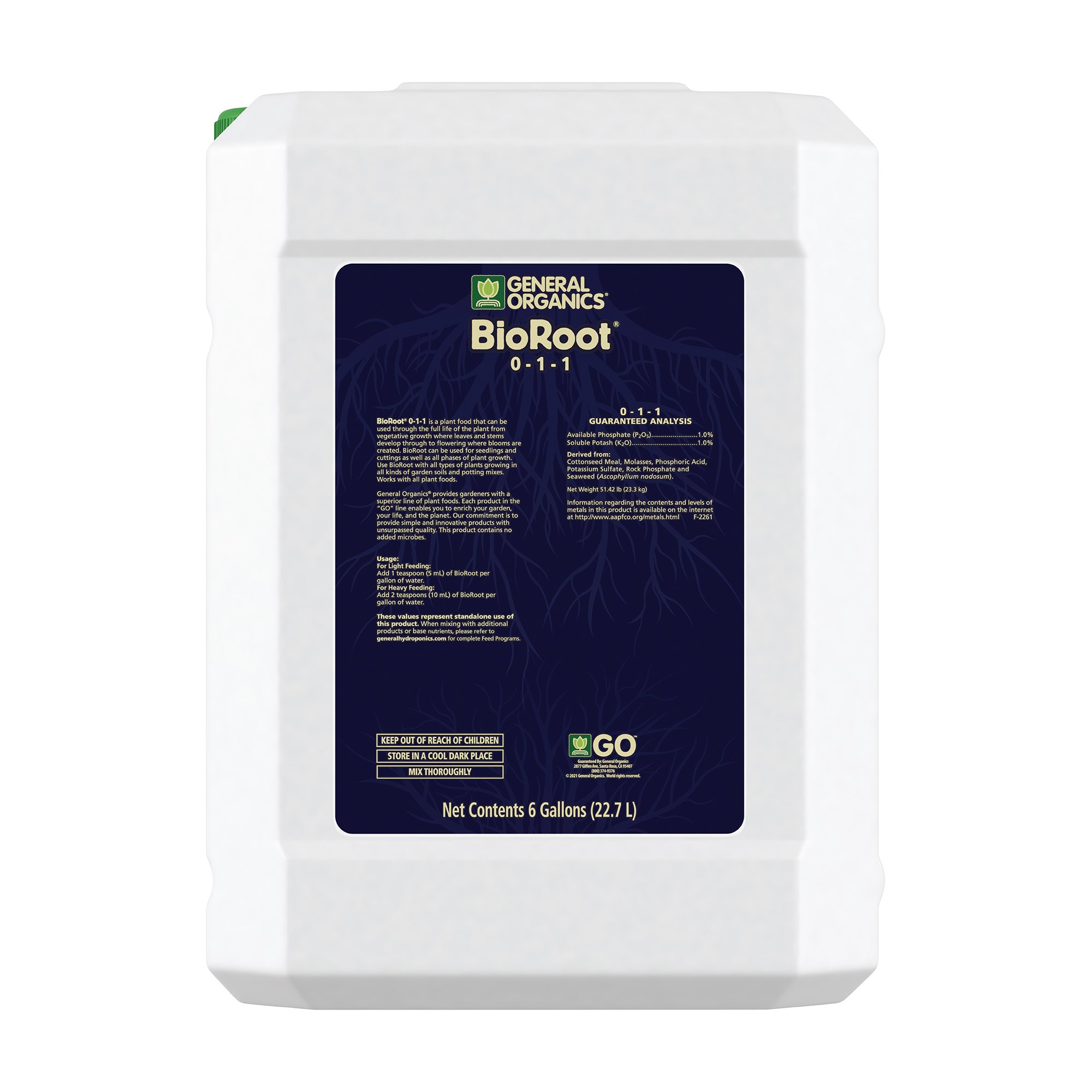General Organics 6gal BioRoot 0-1-1 — Single Unit - Image 2
