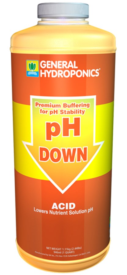 General Hydroponics 32oz pH Down Liquid — Single Unit