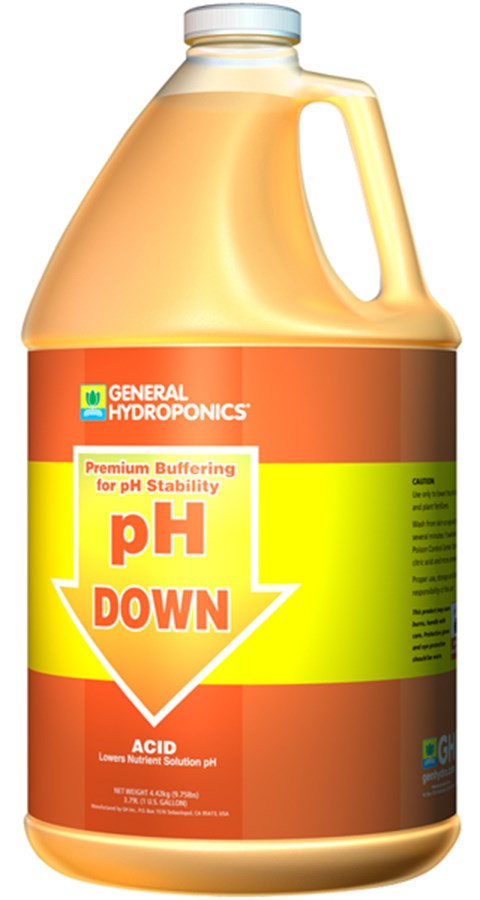 General Hydroponics 1gal pH Down Liquid — Single Unit