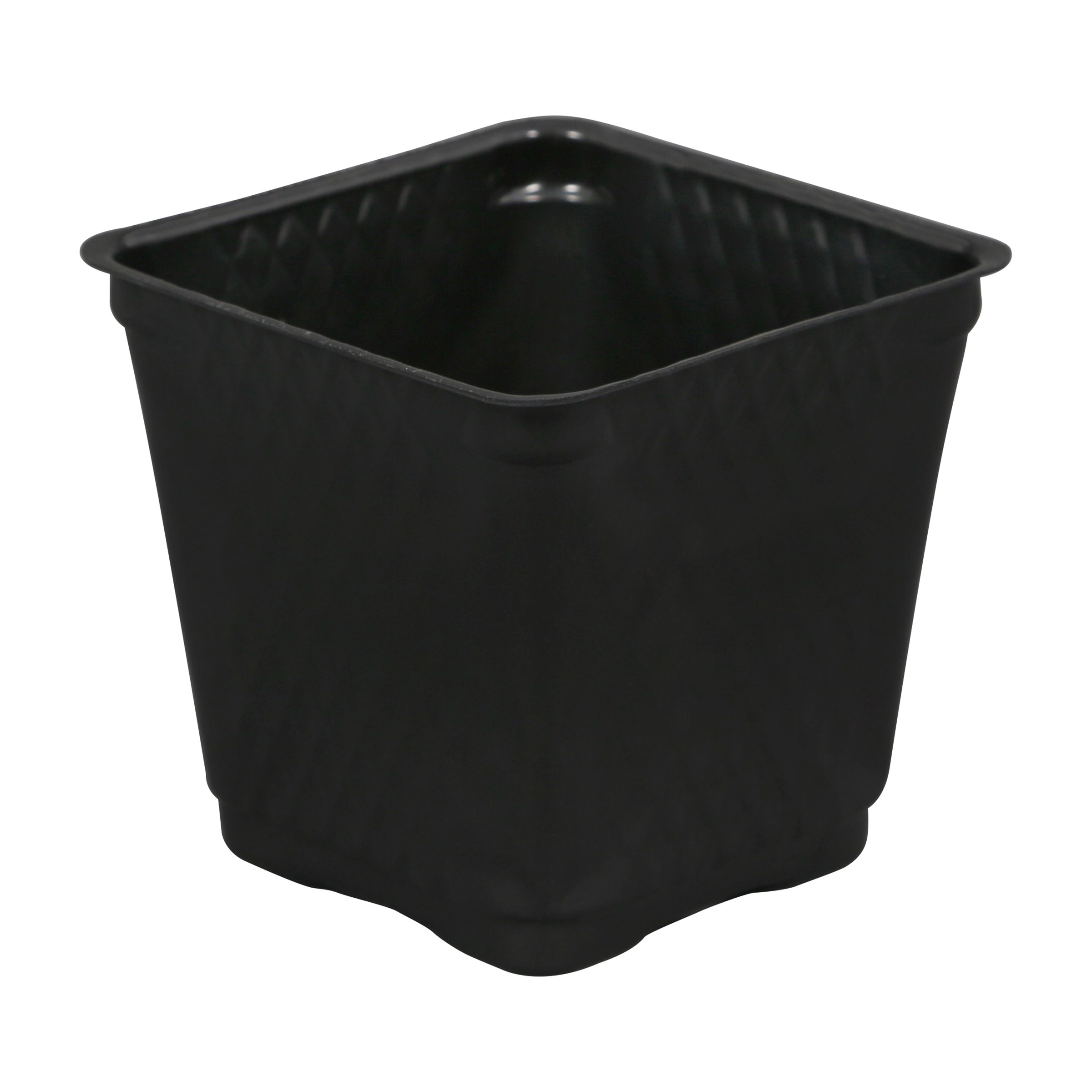 Gro Pro 3.5in Square Plastic Pot Black — Single Unit