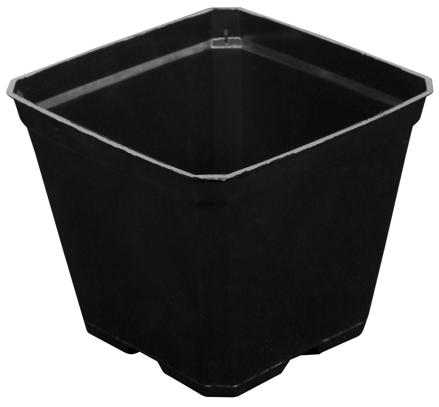 Gro Pro 3.5 in x 3.5 in x 3 in Plastic Pot Black