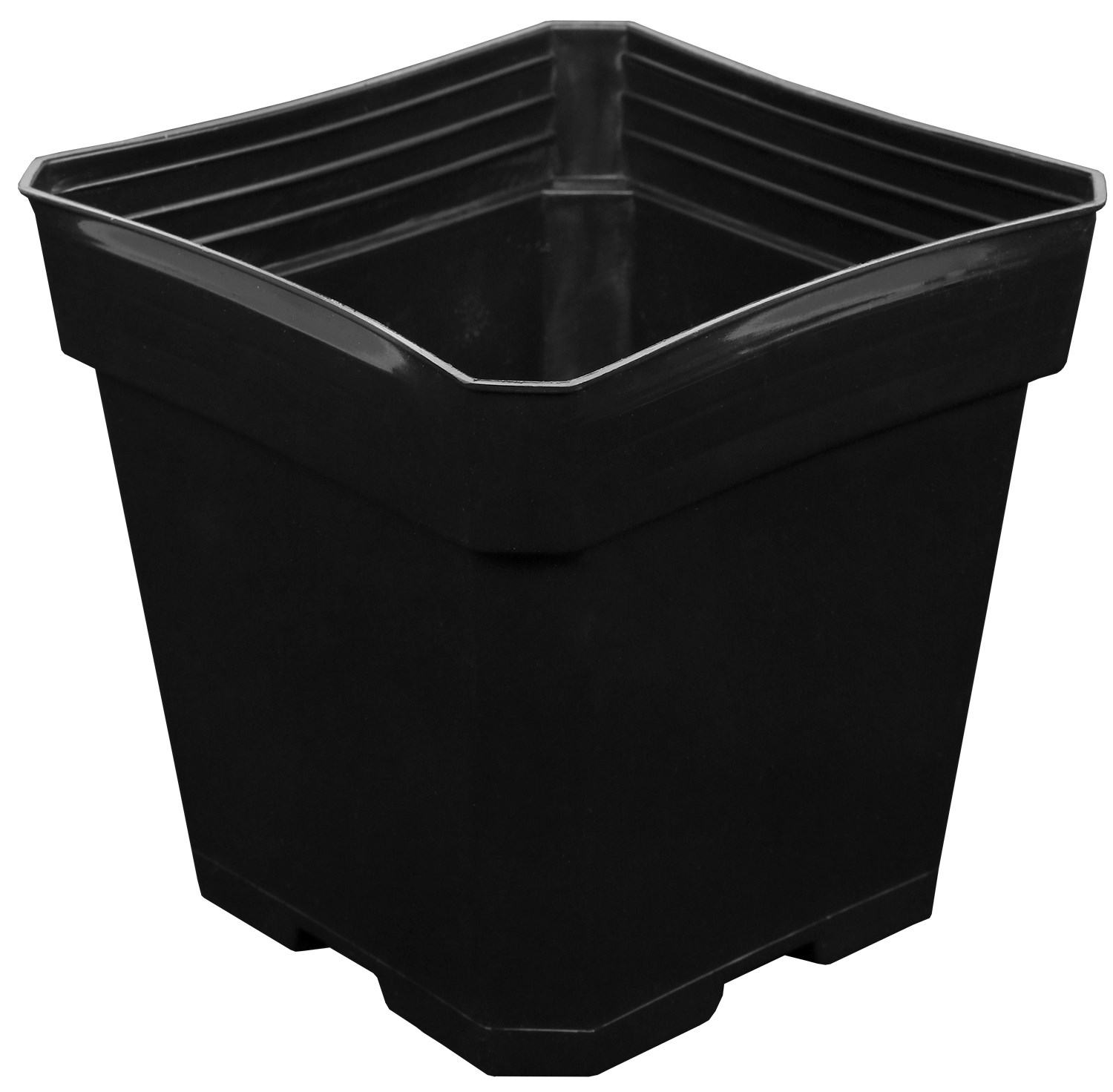 Gro Pro 5.5in x 5.5in x 5.75in Plastic Pot Black — Single Unit