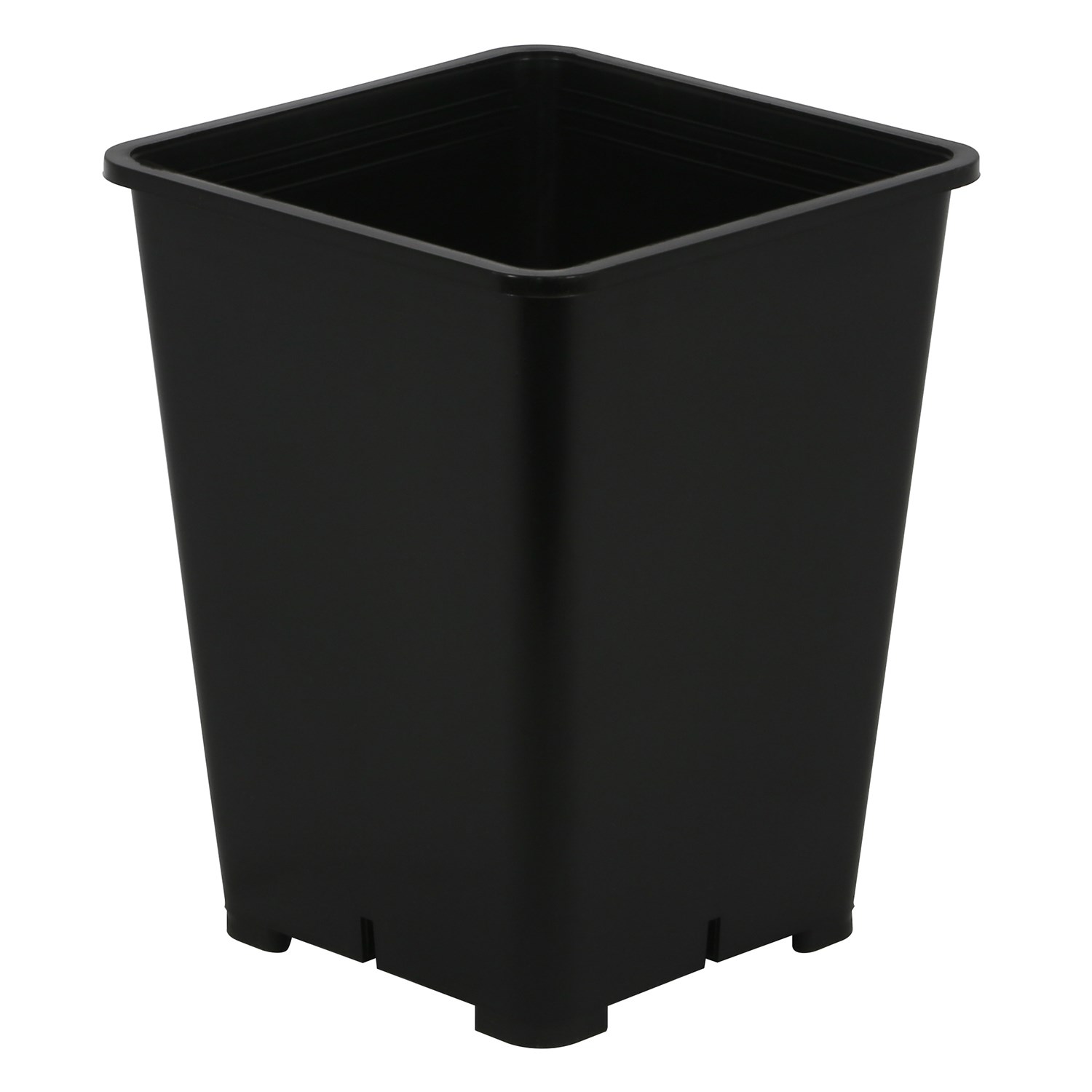 Gro Pro 6in x 6in x 8in Premium Square Pot Black — Single Unit