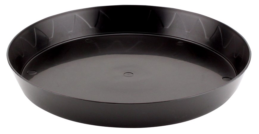 Gro Pro 10in Heavy Duty Saucer Black — Single Unit