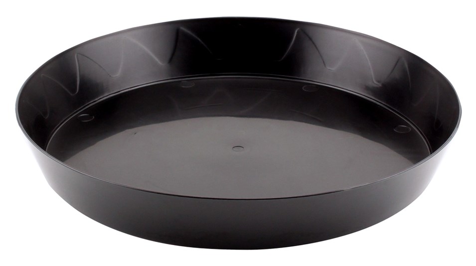 Gro Pro 12in Heavy Duty Saucer Black — Single Unit