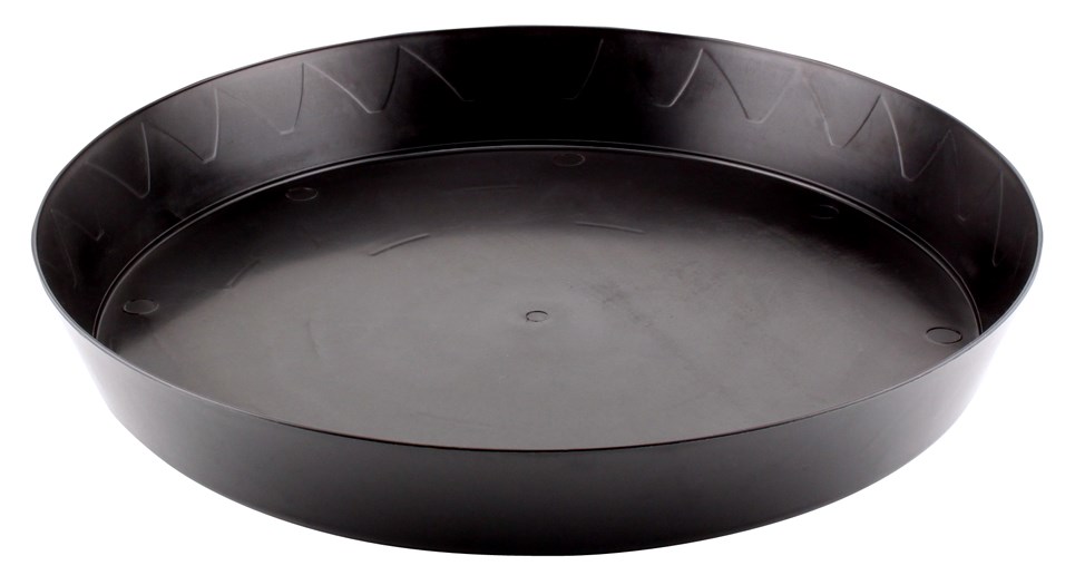 Gro Pro 14in Heavy Duty Saucer Black — Single Unit