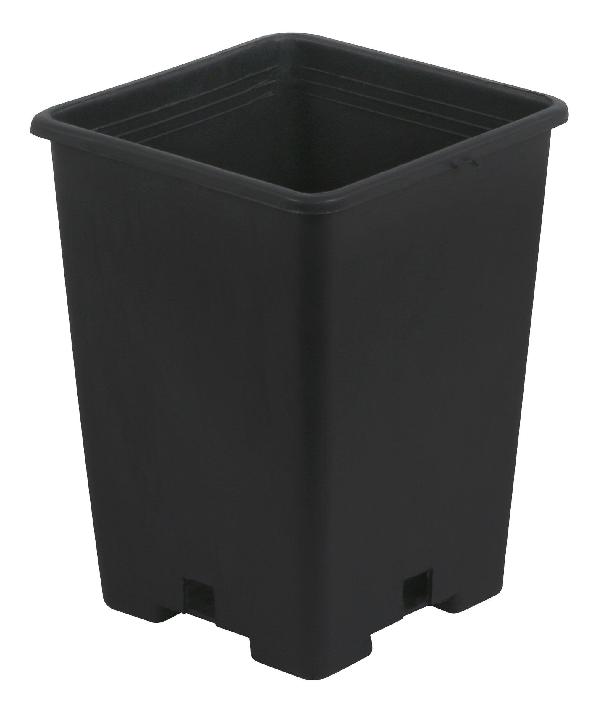 Gro Pro 5 x 5 x 7 in Square Plastic Pot Black — Single Unit
