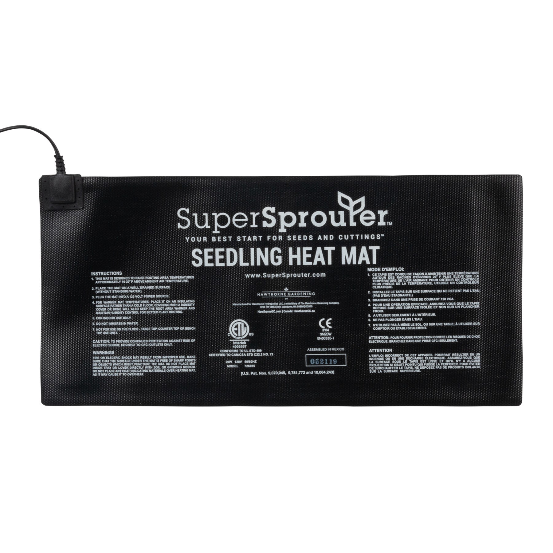 Super Sprouter 10in x 21in Seedling Heat Mat — Single Unit