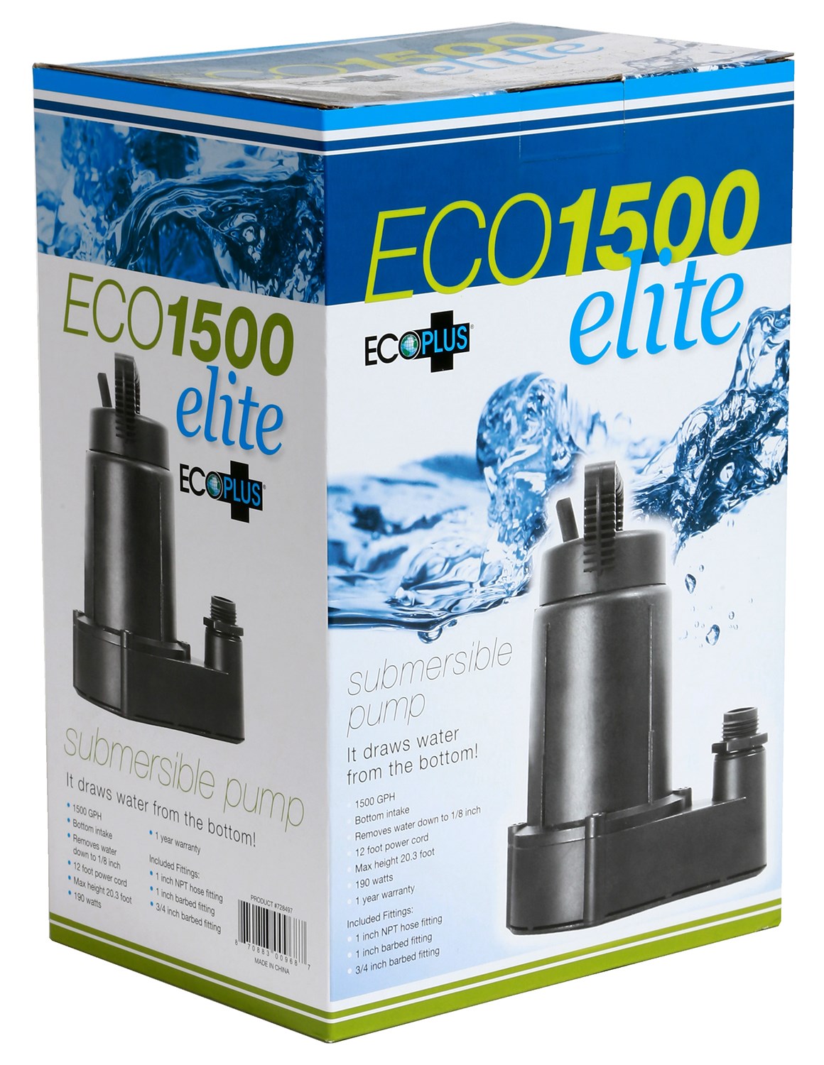 EcoPlus 1500 Elite Submersible Pump — Single Unit - Image 2