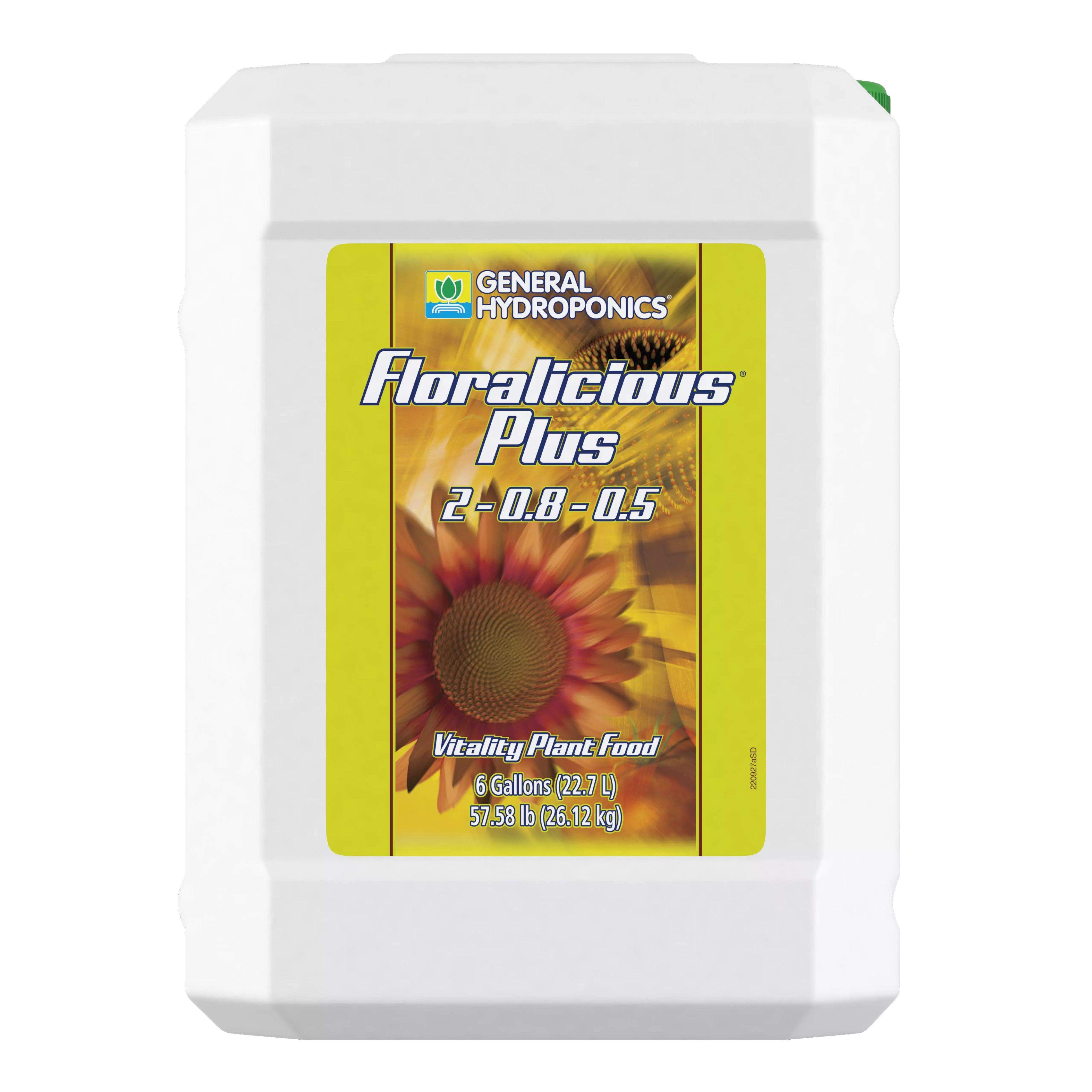 General Hydroponics 6gal Floralicious Plus 2-0.8-0.5 — Single Unit